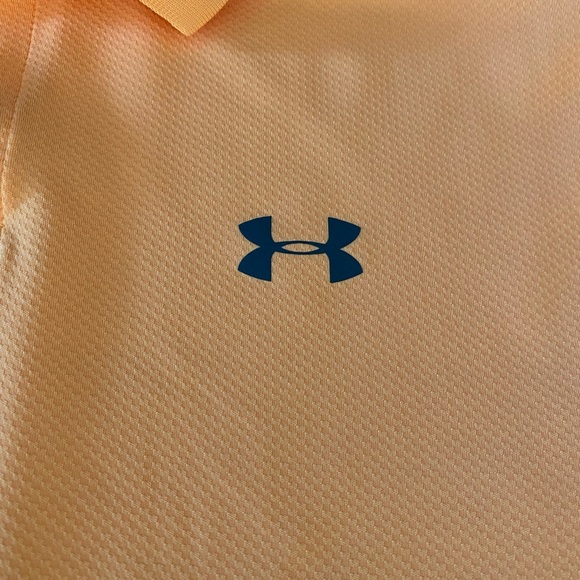 Under Armour Men's Orange Athletic Polo - Picture 4 of 6